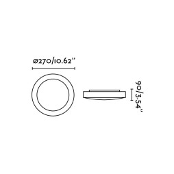 Plafón Logos-1 blanco Faro
